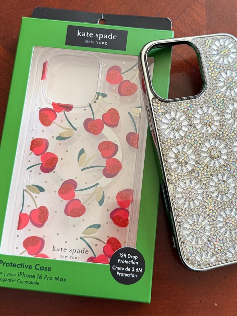 Kate spade Phone Cases iphone 16  Pro Max  — Lots 2 - 
1 NEW + 1 used bling case